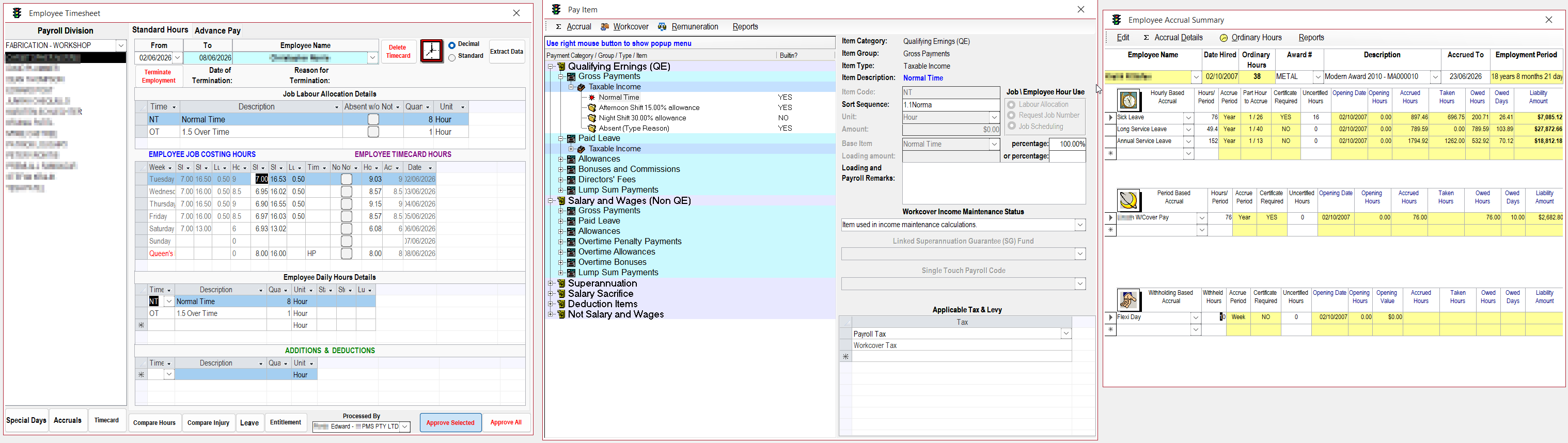 AceSoftERP payroll and human resources module